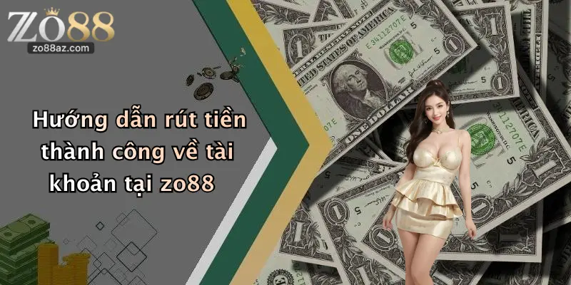 Hướng dẫn rút tiền thành công về tài khoản tại zo88