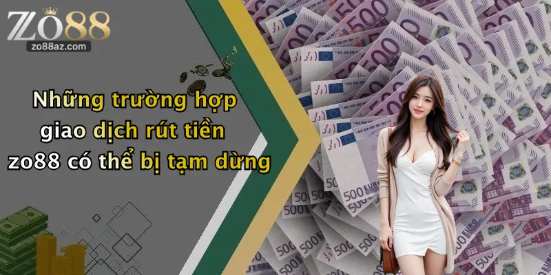 Những trường hợp giao dịch rút tiền zo88 có thể bị tạm dừng